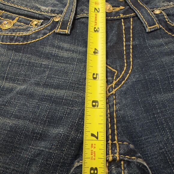 True Religion DISCO BILLY BIG T Bootcut Jeans 28 Crystals Double Stitch Flap USA - Picture 9 of 12